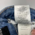 DL1961 Newcastle Blue Wash Mara High Rise Straight Leg Raw Hem Ankle Jeans Photo 6