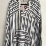 Roxy Wild and Free Hoodie in Bijou Blue Silk Stripe Size S NWT Photo 1