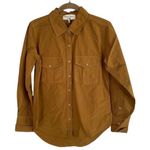 Alex Mill Georgie Pocket Shirt Golden Khaki Button Front Top XS Cotton New NWT Brown Photo 2