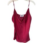 Vintage Y2K Taroo Burgundy Camisole Top Spaghetti Strap Silky Tank Size Large Red Photo 1
