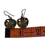 Boho Heart Earrings Vintage Valentines Anniversary y2k Jewelry Pendant 90s Brown Photo 3
