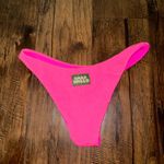 NWOT Daily Drills Wavy Bikini Bottoms Size Small Hot Pink Photo 0