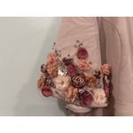 Mac Duggal  11854 Pink Crepe 3/4 Sleeve A-line Gown With Flower Trim Sz 16 Photo 2