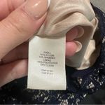 Eliza J  navy blue lace nude boat neckline knee length sheath dress NEW 6 Photo 7