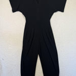 Gap  Jumpsuit Womens‎ Small Black Kimono Sleeve Jumper Stretch Dressy Pockets Photo 0