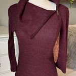 No Boundaries Sweater Dress Burgundy Wine Comfy Stretchy Form Fitting Fits Small Medium Mini Photo 2