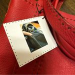 Dominican Republic Hand Stiched Genuine Leather Purse One Of A Kind Red 13x12x4 Photo 7