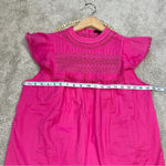 J.Crew  Flutter-Sleeve Crocheted Lace Top Embroidered Pink Barbie Size S Photo 11