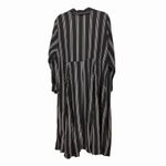 Torrid  Womens Plus 3X Challis Maxi Shirt Kimono Open Duster Black White Stripe Photo 5