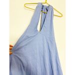 Free People  Beach Lucy Mini Dress Size Large Halter Low Back Blue Bohemian Photo 7