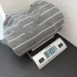 Gap  Gray Striped Wool Blend V-Neck Pullover Sweater Women's Size Medium Photo 7