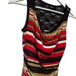 Iz Byer  Y2K Vintage Gathered Sleeveless Top Lace Back XS Photo 5