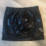 Pretty Little Thing Black leather mini skirt Photo 0
