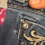 Miss Me  Women's Blue Boot Cut Jeans with Gold Embroidery Photo 14