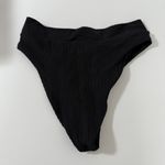 l*space NWOT L* Black Pointelle Rib Court Bikini Bottom Photo 3