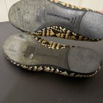 Rebecca Minkoff  Womens  Uma Flat 8.5M Metallic‎ Gold Black Woven Pattern Round Photo 3