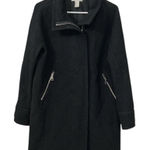 H&M Black Wool Blend High Collar Coat(Size 8) Photo 0