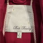 Beth Bowley Sz 4 Trench Coat Belted Jacket Cotton Y2K Double Breasted Preppy Pink Photo 3
