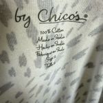 Chico's Womens Top Sz 2 L 12 Black White Eco Weave Paige Knit Animal Print Photo 6