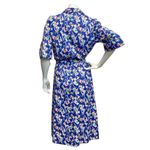 70s Vintage Carolina Maid Sz 12 Novelty Flags Print Belted MIDI Dress Blue Photo 10