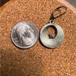 Monet VINTAGE  Signed Circular
Silver Toned Earrings With Cubic Zirconia Center‎ Photo 3