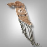 Free People  Riley Pony Scarf Western Bohemian Beaded Chain Fringe Hair Tie NWT Photo 5