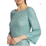 St. John Foil Metallic Knit Fit & Flare Dress Size 6 Photo 3