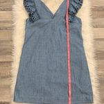 J.Crew  sleeveless eyelet ruffle chambray dress 10 Photo 7