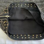 English Rose New  Beaded Grommet Hem Side Zip Tweed Mini Skirt Black Gold Photo 8