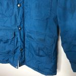 Woolrich  vintage women's blue winter puffy jacket with pockets heavy medium Photo 3