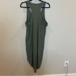 Aerie Women’s  Ribbed Racer Back Tank Midi Dress, Olive, Large Photo 3