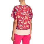 Donna Karan  • NWT Double Layered Floral Blouse Photo 1