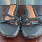 Nurture Womens Sandals Flats Strappy Slides Open Toe Black Size 11 Photo 0