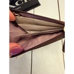 Coach  Brown Signature Canvas Mini Skinny ID Case Wallet with Keychain 4.5x3" NWT Photo 4