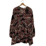 ZARA  Floral Paisley Print Long Sleeve V Neck‎ Mini Dress Photo 2