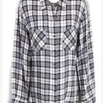 William Rast  Women's Medium Button Down Shirt Long Sleeves Pockets Collared Photo 1