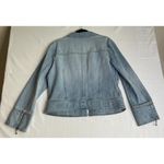 Y2K Jeanology Womens 18 Full Zip Denim Jacket Patch‎ Pockets Retro Funky Preppy Blue Photo 1