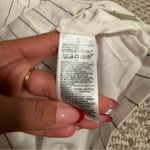 Gap  Linen-Cotton Mini Skirt New Off White Pinstripe- Size 2 Photo 6