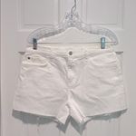 Hudson Jeans NWT Gracie Denim Shorts White Size 30 Raw Frayed Hem High Rise Photo 2