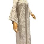 Vintage 70’s Evelyn Pearson Embroidered Muslin bell sleeved Dress size small Photo 4