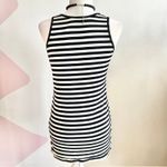 Y2K Black‎ Striped Mini Dress, Goth Grunge 2000s Edgy Indie Sleaze Black Photo 2