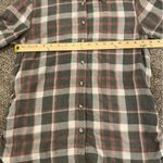 Garage Lace Up Bow Side Cozy Flannel Shirt Photo 6