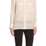 IRO  Alaina Textured Silk Button Down Blouse Cream Color Size 40 Photo 0