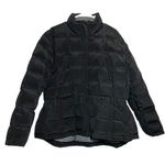 Larry Levine  Down Puffer Jacket Polyester Nylon Full Zipper Mock Neck Black L Photo 0