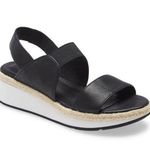 Eileen Fisher  Womens Black 1" Platform Dash Wedge Slip Slingback Sandal 7.5 Photo 0