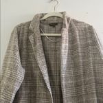 Shinestar  Houndstooth Coat in Gray and Cream Photo 2
