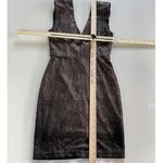 SIGNATURE8 Dress Womens Small Bronze Metallic V Neck Sleeveless Sheath Sparkle Silver Photo 8