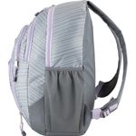 Unisex Teen Adult Backpack, Grey pinstripe. W Gray Photo 4