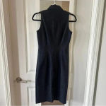 146 Ralph Lauren Black Label Denim Full Zip Collar Dress Size 4 Blue Photo 2