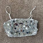 Sequin crop tank Silver Photo 2